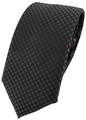 TigerTie Modische Designer Krawatte in dunkelgrau anthrazit gepunktet TigerTie Modische Designer Krawatte in dunkelgrau anthrazit gepunktet von TigerTie