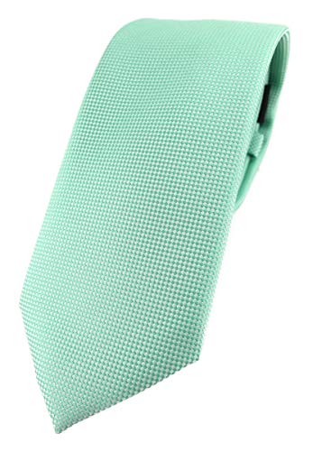 TigerTie Modische Designer Krawatte in mint fein gepunktet von TigerTie