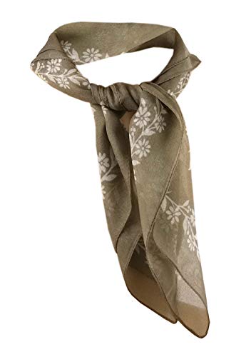 TigerTie Nickituch Chiffon graubraun mit Blumenmuster - Gr. 50 x 50 cm - Tuch Halstuch TigerTie Nickituch Chiffon graubraun mit Blumenmuster - Gr. 50 x 50 cm - Tuch Halstuch von TigerTie