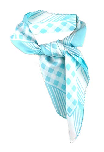 TigerTie Nickituch in türkis weissgrau mit Karomuster - Gr. 50 x 50 cm - Tuch Halstuch TigerTie Nickituch in türkis weissgrau mit Karomuster - Gr. 50 x 50 cm - Tuch Halstuch von TigerTie