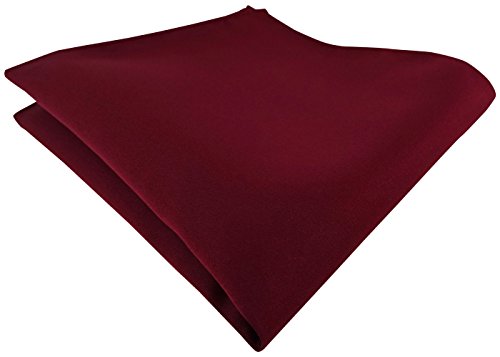 TigerTie Satin Einstecktuch in bordeaux einfarbig Uni - Tuch Polyester - Größe 26 x 26 cm von TigerTie