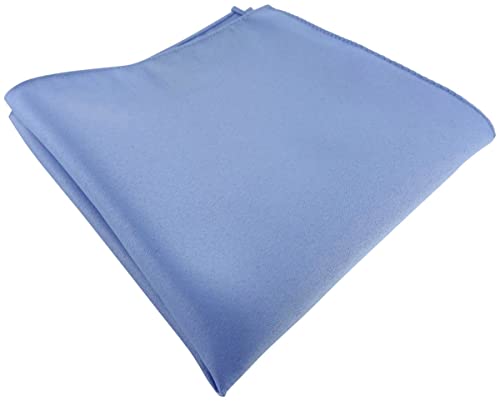 TigerTie - Satin Einstecktuch in pastellblau blau einfarbig Uni - Tuch Polyester - Gr. 26 x 26 cm von TigerTie