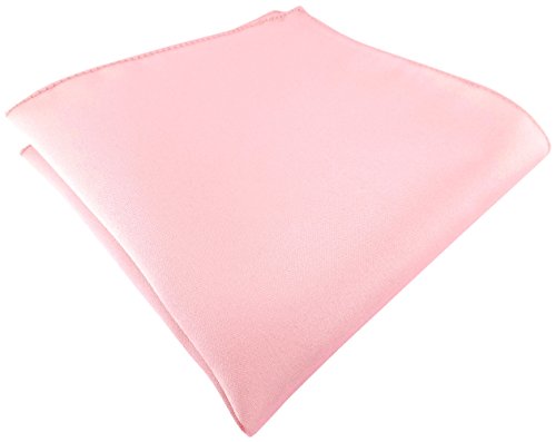 TigerTie Satin Einstecktuch in rosa einfarbig Uni - Tuch Polyester - Größe 26 x 26 cm von TigerTie