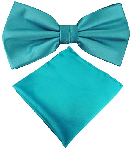 TigerTie Satin Fliege + Einstecktuch in türkis Uni einfarbig + Geschenkbox TigerTie Satin Fliege + Einstecktuch in türkis Uni einfarbig + Geschenkbox von TigerTie