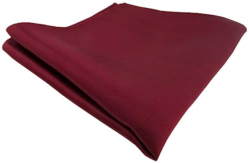 TigerTie Satin Seideneinstecktuch in bordeaux einfarbig - Einstecktuch 100% Seide von TigerTie