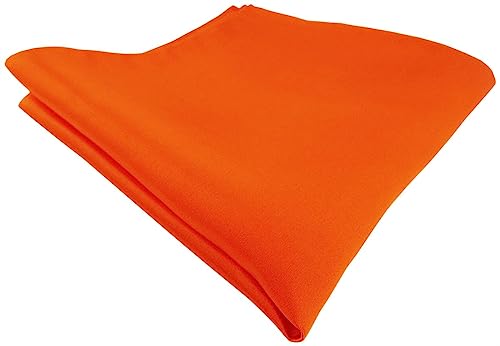 TigerTie Satin Seideneinstecktuch in orange einfarbig - Einstecktuch 100% Seide von TigerTie