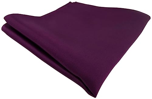 TigerTie Satin Seideneinstecktuch in pflaume einfarbig - Einstecktuch 100% Seide von TigerTie