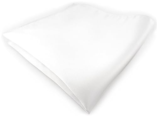 TigerTie Satin Seideneinstecktuch weiss einfarbig - Einstecktuch 100% Seide - Stecktuch Pochette TigerTie Satin Seideneinstecktuch weiss einfarbig - Einstecktuch 100% Seide - Stecktuch Pochette von TigerTie