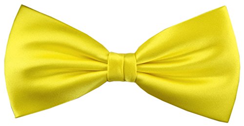TigerTie Satin Seidenfliege in gelb zitronengelb Uni, Fliege 100% reine Seide TigerTie Satin Seidenfliege in gelb zitronengelb Uni, Fliege 100% reine Seide von TigerTie