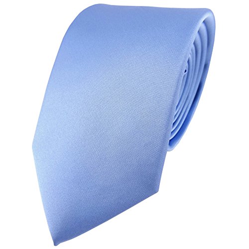 TigerTie Satin Seidenkrawatte in blau einfarbig Uni - Krawatte 100% Seide TigerTie Satin Seidenkrawatte in blau einfarbig Uni - Krawatte 100% Seide von TigerTie