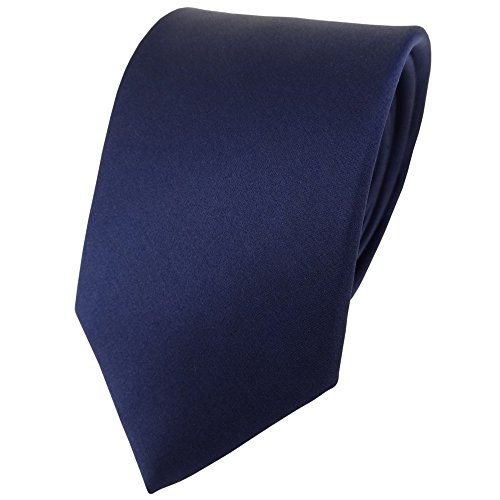TigerTie Satin Seidenkrawatte in marine einfarbig Uni - Krawatte 100% Seide TigerTie Satin Seidenkrawatte in marine einfarbig Uni - Krawatte 100% Seide von TigerTie