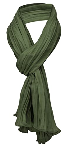 TigerTie Schal gecrasht in grün dunkelgrün tannengrün einfarbig Uni - Gr. 160 x 70 cm TigerTie Schal gecrasht in grün dunkelgrün tannengrün einfarbig Uni - Gr. 160 x 70 cm von TigerTie