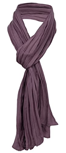 TigerTie Schal gecrasht in lila dunkellila einfarbig Uni - Gr. 160 x 70 cm TigerTie Schal gecrasht in lila dunkellila einfarbig Uni - Gr. 160 x 70 cm von TigerTie