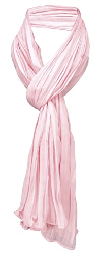 TigerTie Schal gecrasht in rosa einfarbig Uni - Gr. 160 x 70 cm TigerTie Schal gecrasht in rosa einfarbig Uni - Gr. 160 x 70 cm von TigerTie