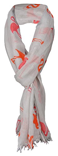 TigerTie Schal in orange rot grau - Motiv Flamingo - 100% Modal - Gr. 180 x 70 cm TigerTie Schal in orange rot grau - Motiv Flamingo - 100% Modal - Gr. 180 x 70 cm von TigerTie