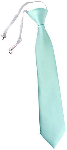 TigerTie Security Sicherheits Krawatte in mint Uni einfarbig - vorgebunden Gummizug von TigerTie
