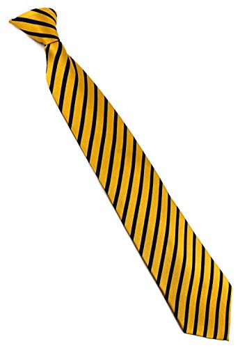 TigerTie Security oder Service Clip Satin Seidenkrawatte goldgelb schwarz gestreift - Krawatte 100% Seide TigerTie Security oder Service Clip Satin Seidenkrawatte goldgelb schwarz gestreift - Krawatte 100% Seide von TigerTie