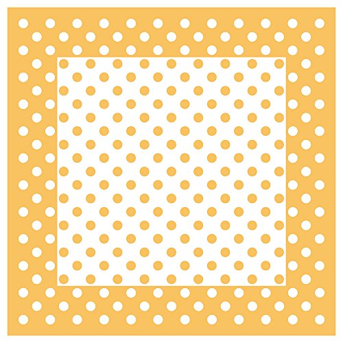 TigerTie Seiden Nickituch in orange weiss gepunktet - 50 x 50 cm - 100% Seide von TigerTie