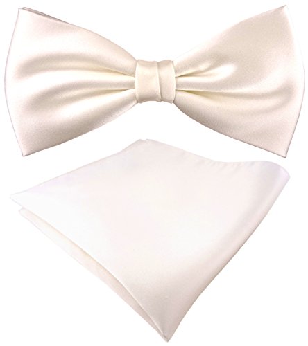 TigerTie Seidenfliege Satin Einstecktuch in Uni creme weiss - 100% reine Seide TigerTie Seidenfliege Satin Einstecktuch in Uni creme weiss - 100% reine Seide von TigerTie