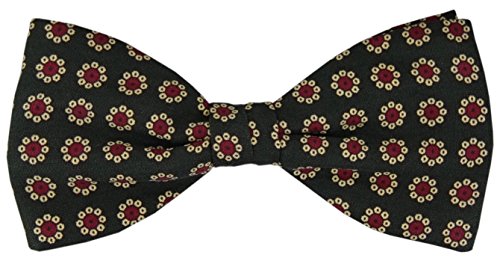 TigerTie Seidenfliege in grün dunkelgrün gold violett Blumen gemustert - Fliege 100% pure Seide + Aufbewahrungsbox TigerTie Seidenfliege in grün dunkelgrün gold violett Blumen gemustert - Fliege 100% pure Seide + Aufbewahrungsbox von TigerTie
