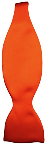 TigerTie Selbstbinder Seidenfliege in orange einfarbig Uni, Spitzenqualität, Querbinder 100% Seide + Aufbewahrungsbox von TigerTie