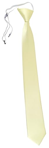 TigerTie Sicherheits Krawatte in beige elfenbein champagner einfarbig Uni Rips - Krawatte vorgebunden mit Gummizug TigerTie Sicherheits Krawatte in beige elfenbein champagner einfarbig Uni Rips - Krawatte vorgebunden mit Gummizug von TigerTie