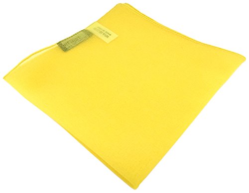 TigerTie - feines Chiffon Einstecktuch in knallgelb Uni - Tuch Größe 30 x 30 cm von TigerTie