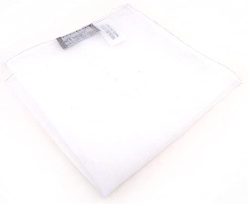 TigerTie - feines Chiffon Einstecktuch in weiß Uni - Tuch Größe 30 x 30 cm von TigerTie