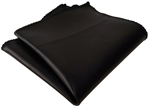 TigerTie feines Ledereinstecktuch in schwarz einfarbig Uni - Einstecktuch Pochette 100% Lammnappa-Leder TigerTie feines Ledereinstecktuch in schwarz einfarbig Uni - Einstecktuch Pochette 100% Lammnappa-Leder von TigerTie