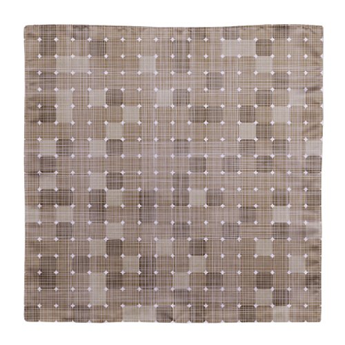 TigerTie feines Seideneinstecktuch in braun hellbraun gemustert - Einstecktuch 100% Seide von TigerTie