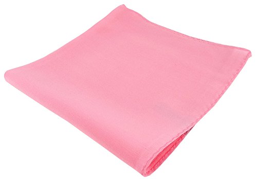 TigerTie feines Seideneinstecktuch in rosa Uni - Einstecktuch 100% pure Seide von TigerTie