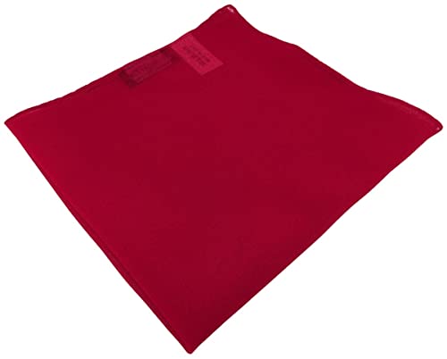 TigerTie - feines kleines Chiffon Einstecktuch in bordeaux dunkelrot Uni - Tuch 25 x 25 cm von TigerTie