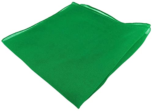 TigerTie - feines kleines Chiffon Einstecktuch in verkehrsgrün Uni - Tuch 25 x 25 cm von TigerTie