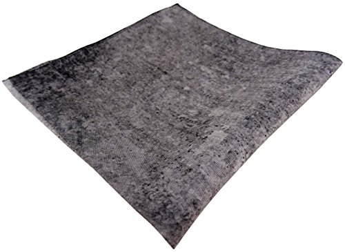 TigerTie feines leichtes Seideneinstecktuch in anthrazit schwarz gemustert - Einstecktuch 100% Seide von TigerTie