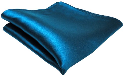 TigerTie gewebtes Designer Satin Seideneinstecktuch in dunkles türkis Uni einfarbig - Pochette 30 x 30 cm - Einstecktuch 100% reine Seide TigerTie gewebtes Designer Satin Seideneinstecktuch in dunkles türkis Uni einfarbig - Pochette 30 x 30 cm - Einstecktuch 100% reine Seide von TigerTie
