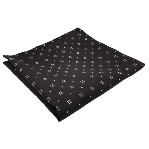 TigerTie gewebtes Einstecktuch schwarz anthrazit silber gepunktet - Tuch Seide TigerTie gewebtes Einstecktuch schwarz anthrazit silber gepunktet - Tuch Seide von TigerTie