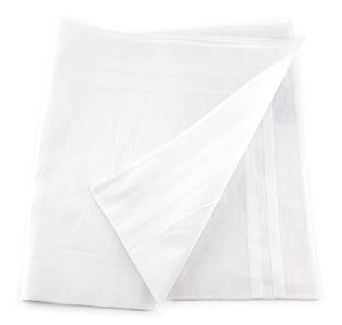 TigerTie - hochwertiges Einstecktuch Taschentuch in reinweiss weiß aus 100% Baumwolle einfarbig Unicolor - Stofftaschentuch handkerchief Gr. 41 x 41 cm von TigerTie