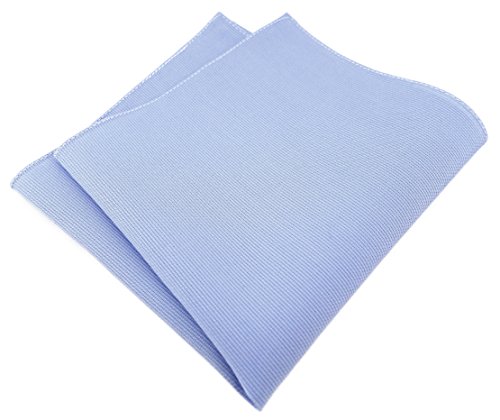 TigerTie - hochwertiges Einstecktuch aus 100% Baumwolle in blau einfarbig Unicolor - Einstecktuch 26 x 26 cm von TigerTie