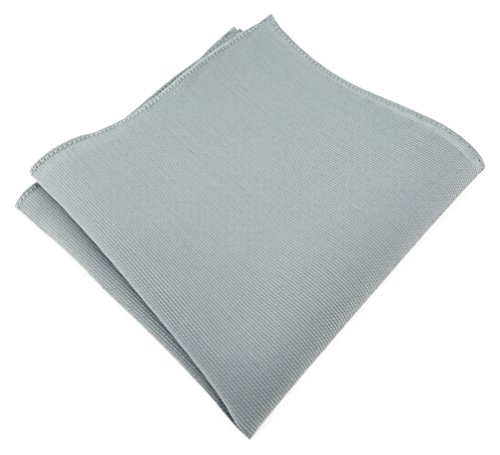 TigerTie - hochwertiges Einstecktuch aus 100% Baumwolle in grau einfarbig Unicolor - Einstecktuch 26 x 26 cm von TigerTie