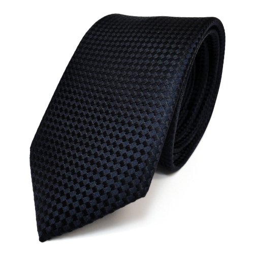 TigerTie - schmale Designer Seidenkrawatte in blau dunkelblau schwarzblau gepunktet TigerTie - schmale Designer Seidenkrawatte in blau dunkelblau schwarzblau gepunktet von TigerTie