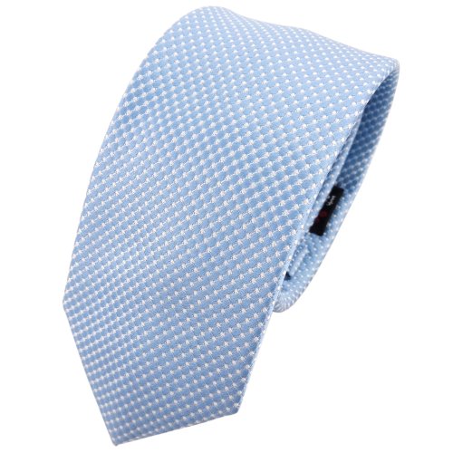 TigerTie - schmale Designer Seidenkrawatte in blau hellblau silber gepunktet TigerTie - schmale Designer Seidenkrawatte in blau hellblau silber gepunktet von TigerTie