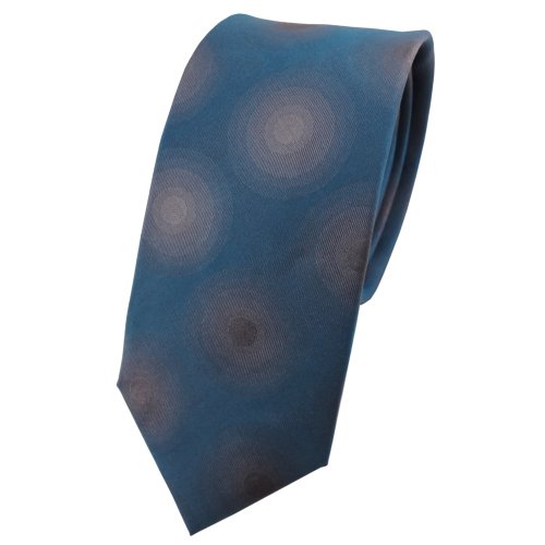 TigerTie - schmale Designer Seidenkrawatte in türkis wasserblau grau gepunktet TigerTie - schmale Designer Seidenkrawatte in türkis wasserblau grau gepunktet von TigerTie