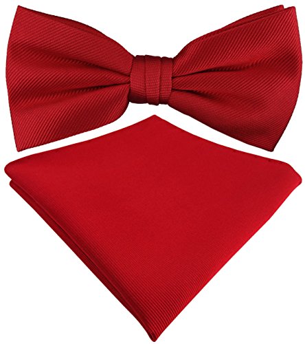 TigerTie vorgebundene Designer Seidenfliege Seideneinstecktuch in rot feuerrot einfarbig Uni Rips + Aufbewahrungsbox TigerTie vorgebundene Designer Seidenfliege Seideneinstecktuch in rot feuerrot einfarbig Uni Rips + Aufbewahrungsbox von TigerTie