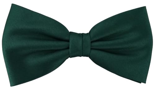 TigerTie vorgebundene Fliege Schleife in tannengrün Einfarbig Uni + Geschenkbox von TigerTie