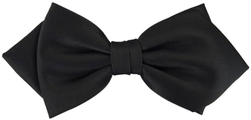 TigerTie - vorgebundene Spitzfliege Schleife in schwarz Einfarbig Uni + Geschenkbox TigerTie - vorgebundene Spitzfliege Schleife in schwarz Einfarbig Uni + Geschenkbox von TigerTie
