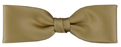 TigerTie vorgebundene schmale Fliege in dunkelgold Uni einfarbig + Box von TigerTie