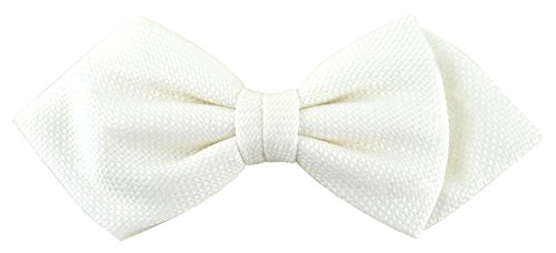 TigerTigerTie Spitzfliege Pique in creme gemustert, vorgebundene Schleife 100% Baumwolle + Aufbewahrungsbox von TigerTie