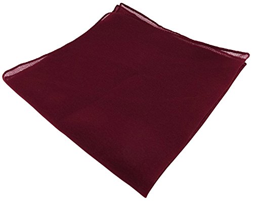 TigerTie - feines Chiffon Einstecktuch in bordeaux Uni - Tuch Größe 30 x 30 cm von TigerTie