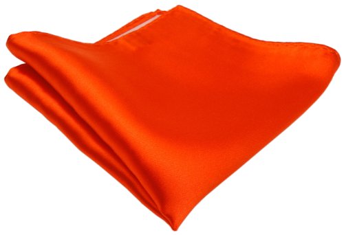 TigerTie gewebtes Designer Satin Seideneinstecktuch in orange leuchtorange Uni einfarbig - Pochette 30 x 30 cm - Einstecktuch 100% reine Seide TigerTie gewebtes Designer Satin Seideneinstecktuch in orange leuchtorange Uni einfarbig - Pochette 30 x 30 cm - Einstecktuch 100% reine Seide von TigerTie