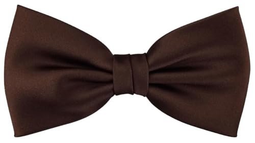 TigerTie vorgebundene Fliege Schleife in dunkelbraun Einfarbig Uni + Geschenkbox TigerTie vorgebundene Fliege Schleife in dunkelbraun Einfarbig Uni + Geschenkbox von TigerTie